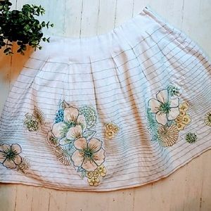 French Connection Embroidered Skirt